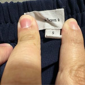 A loves A, size small navy shorts.